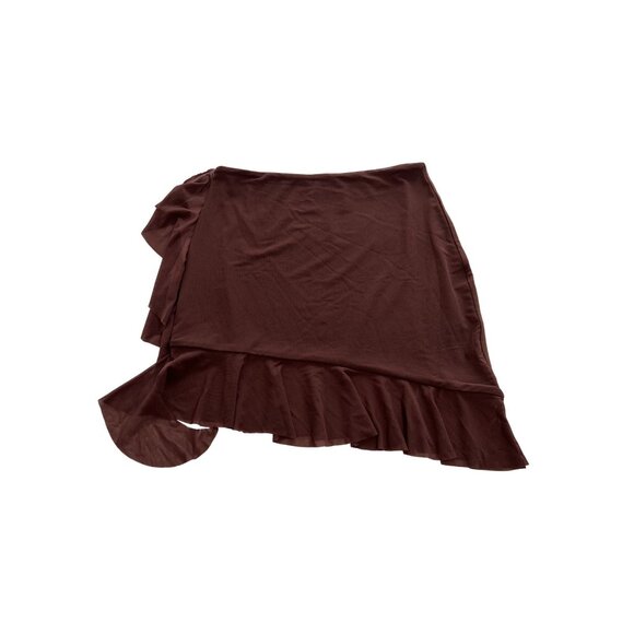 Hello Molly No Secrets Mesh Mini Skirt in Chocolate - Picture 1 of 6